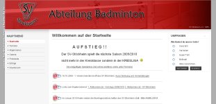 Webseite SV Stöckheim Badminton